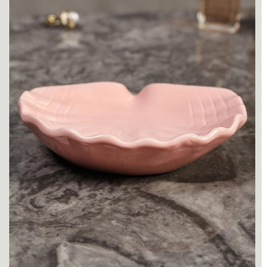 Ceramic Soap Holder - Sea-Shell Soap Tray with Self-Draining - Soap Holder - Soap Box - Small Soap Dish - 1 V1188-MS101-00762-1