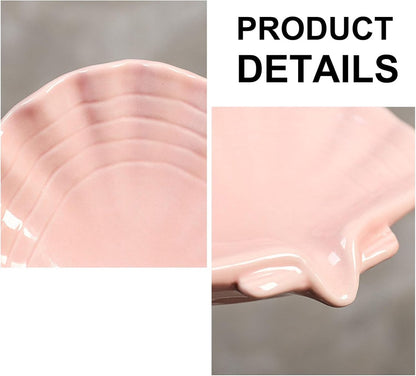 Ceramic Soap Holder - Sea-Shell Soap Tray with Self-Draining - Soap Holder - Soap Box - Small Soap Dish - 1 V1188-MS101-00762-1