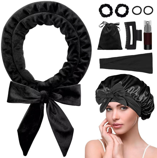 Heat-free hair curlers - Curling rollers - curling set - Blow-dry effect without heat overnight - Soft cap V1188-MS101-00766-1
