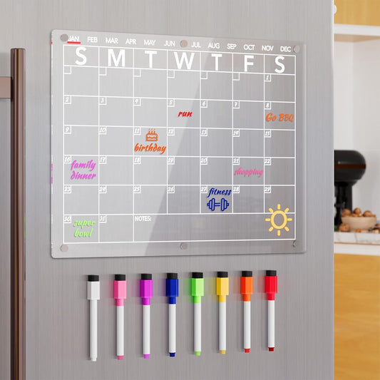 Magnetic acrylic whiteboard for the fridge - Monthly planner with transparent whiteboard for the fridge - V1188-MS101-00769-1