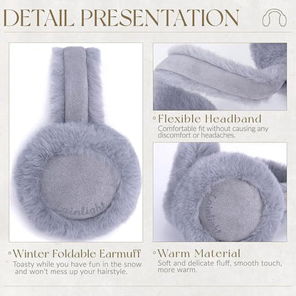 Warm earmuffs - Foldable, cute plush earmuffs - Soft and skin-friendly - Stylish and versatile - Protect your V1188-MS101-00771-1
