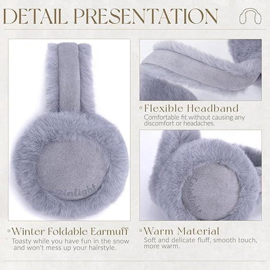 Warm earmuffs - Foldable, cute plush earmuffs - Soft and skin-friendly - Stylish and versatile - Protect your V1188-MS101-00771-1