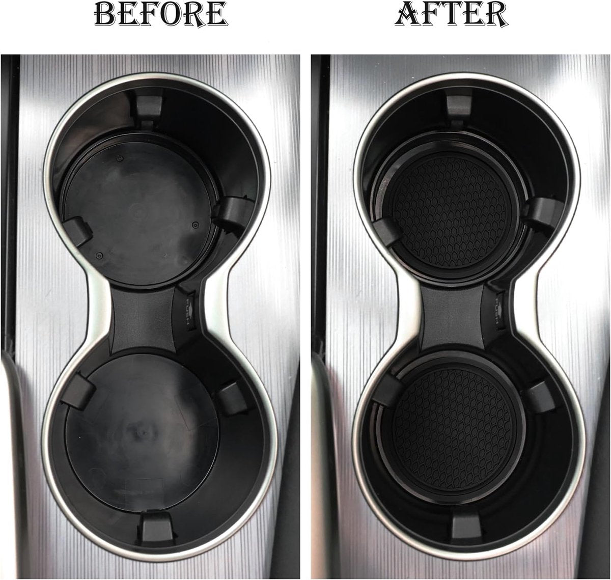 Car Coasters - 4-pack - Universal Non-slip Drink Holder - Built-in Decoration - Car Interior Accessories - V1188-MS101-00777-1