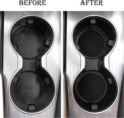 Car Coasters - 4-pack - Universal Non-slip Drink Holder - Built-in Decoration - Car Interior Accessories - V1188-MS101-00777-1