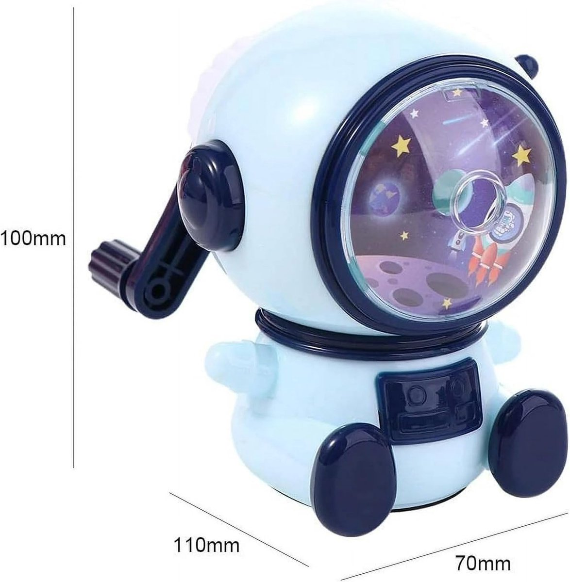Manual pencil sharpener - Cute child-style stationery with a space theme - durable - easy to use - suitable V1188-MS101-00778-1