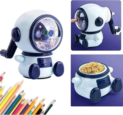 Manual pencil sharpener - Cute child-style stationery with a space theme - durable - easy to use - suitable V1188-MS101-00778-1