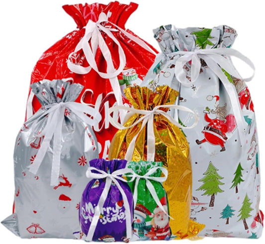 30 Pieces Christmas Bags - Christmas Gift Pouches - Christmas Gift Bags with Drawstring - 2026 New Foil Gift V1188-MS101-00780-1