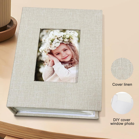 Photo album 4x6 - 100 compartments, linen cover, light grey V1188-MS101-00781-1