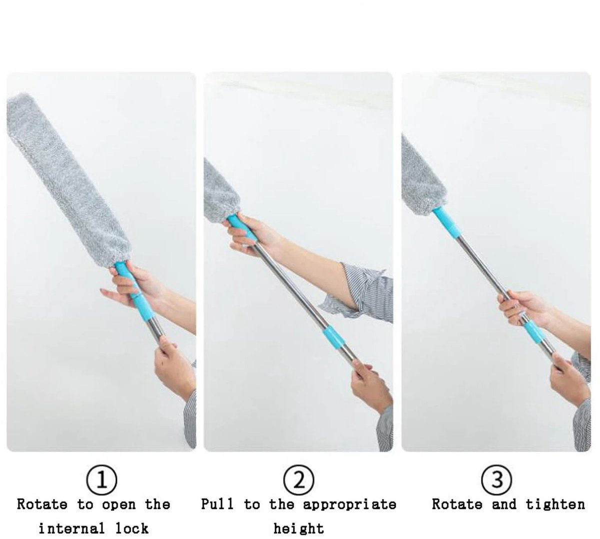 Underbed Dust Wiper - Extendable to 130cm, home use V1188-MS101-00788-1