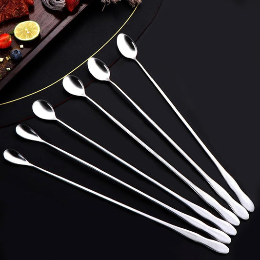 Coffee spoons - Iced tea spoons - Long-handled spoons - Stirring spoons for coffee, ice cream, and cocktails V1188-MS101-00792-1