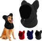 Dog emergency winter cone with ear protection, fleece neck warmer for dogs, (black, S) V1188-MS101-00796-1
