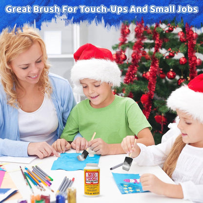 Foam paint brushes - 8 pieces, 4 cm wide - Sponge brushes for smooth painting - For staining and craft V1188-MS101-00800-1