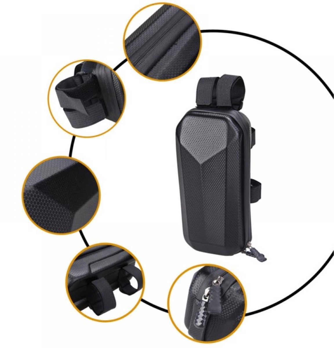 Waterproof storage bag for scooters - Hard scooter handlebar bag - Front bag for electric scooter - V1188-MS101-00801-1