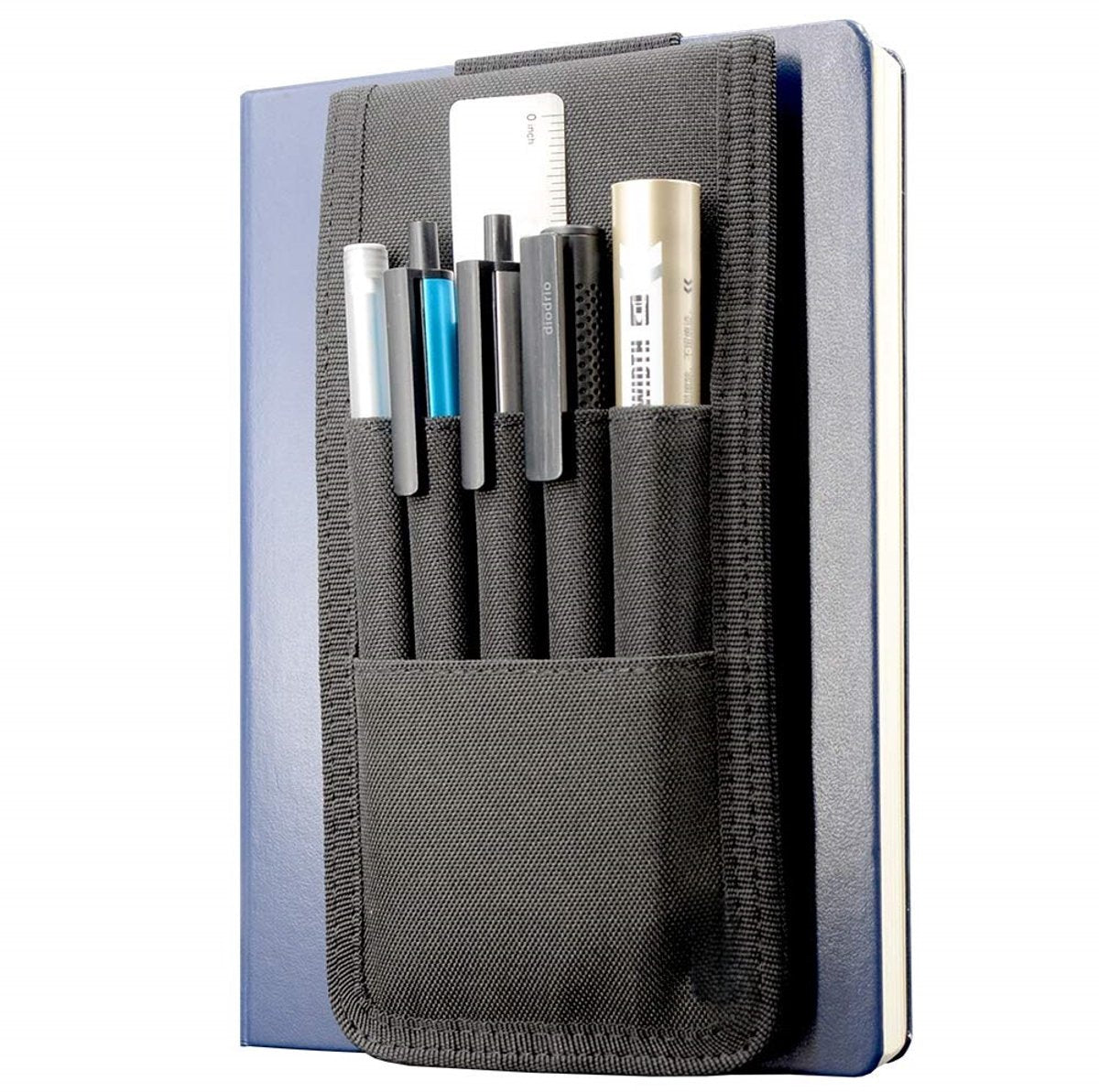 Adjustable pen holder - Velcro, 3 elastic bands - For hardcover diaries & planners V1188-MS101-00809-1