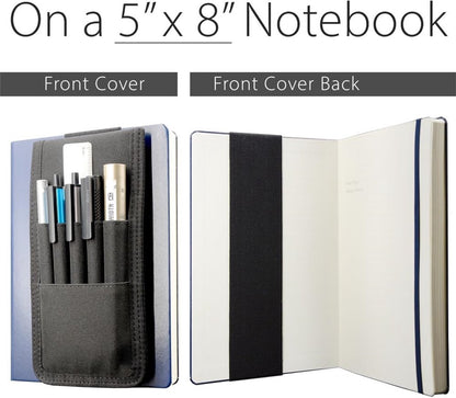 Adjustable pen holder - Velcro, 3 elastic bands - For hardcover diaries & planners V1188-MS101-00809-1