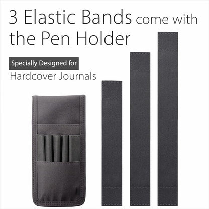 Adjustable pen holder - Velcro, 3 elastic bands - For hardcover diaries & planners V1188-MS101-00809-1