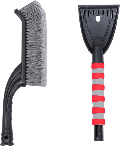 Snow Brush for Car - Two-in-One Ice Scraper - 25'' Ergonomic Handle - Winter Car Accessory V1188-MS101-00814-1