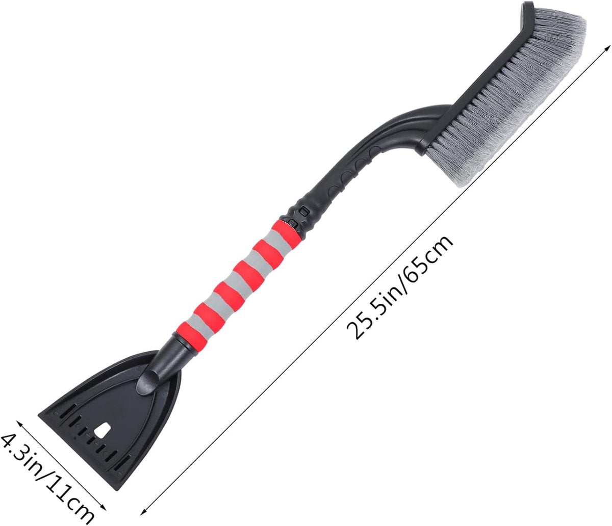 Snow Brush for Car - Two-in-One Ice Scraper - 25'' Ergonomic Handle - Winter Car Accessory V1188-MS101-00814-1