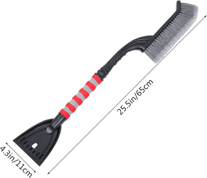 Snow Brush for Car - Two-in-One Ice Scraper - 25'' Ergonomic Handle - Winter Car Accessory V1188-MS101-00814-1