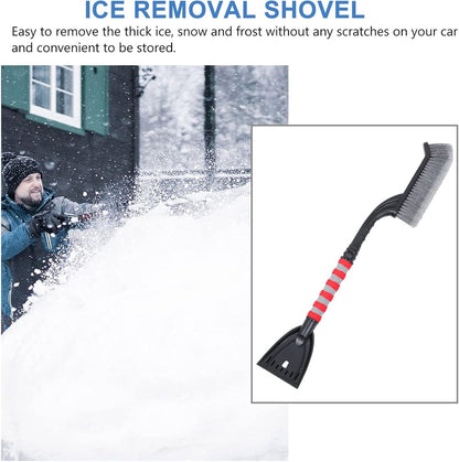 Snow Brush for Car - Two-in-One Ice Scraper - 25'' Ergonomic Handle - Winter Car Accessory V1188-MS101-00814-1