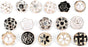 Blouse Brooch Buttons Set 16-piece - Soft enamel, random styles V1188-MS101-00816-1