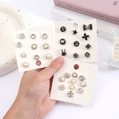 Blouse Brooch Buttons Set 16-piece - Soft enamel, random styles V1188-MS101-00816-1