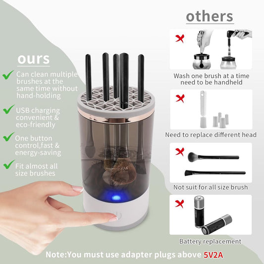 Electric makeup brush cleaner - A special device for thoroughly cleaning all types of brushes - V1188-MS101-00817-1