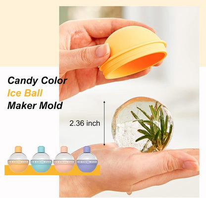 Silicone Ice Cream Ball Mold 4-Piece - Food Safe, for Whiskey V1188-MS101-00818-1