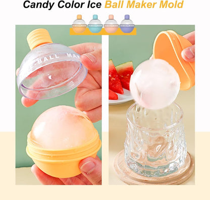 Silicone Ice Cream Ball Mold 4-Piece - Food Safe, for Whiskey V1188-MS101-00818-1