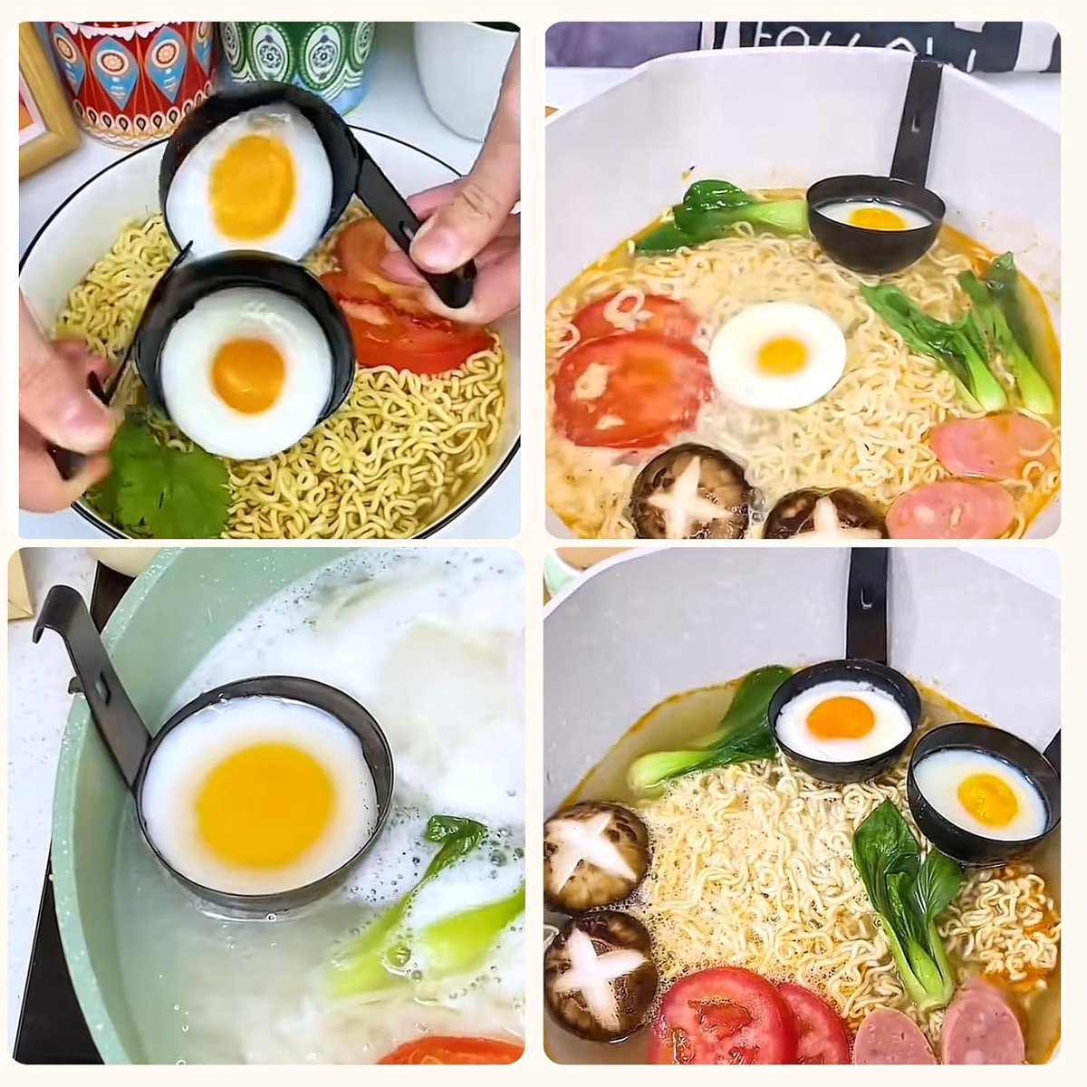 2-piece egg cooker - Stainless steel pan for poached eggs with hanging cups - Non-stick cookware for V1188-MS101-00820-1