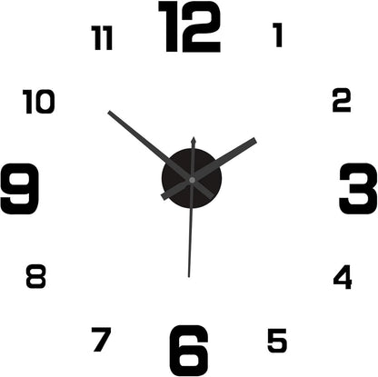 Frameless Wall Clock - Modern 3D DIY - Large Display for Clear Reading - Easy to Stick - Modern Living Room V1188-MS101-00824-1