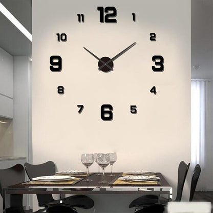 Frameless Wall Clock - Modern 3D DIY - Large Display for Clear Reading - Easy to Stick - Modern Living Room V1188-MS101-00824-1