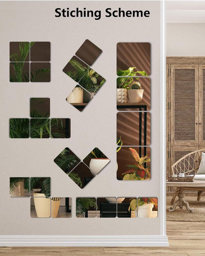 pieces unbreakable Wall Mirror - self-adhesive wallpaper - 30x30 cm, toddlers & children V1188-MS101-00835-1