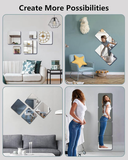 pieces unbreakable Wall Mirror - self-adhesive wallpaper - 30x30 cm, toddlers & children V1188-MS101-00835-1