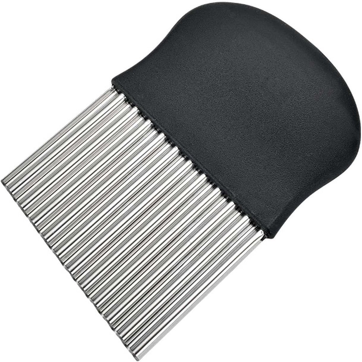 Vegetable knife - Stainless steel - Serrated blade - Potato chip cutter - Fruit and vegetable cutter - V1188-MS101-00836-1