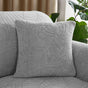 Waterproof cushion cover 45x45 - set of 2 cushion covers - Light grey jacquard leaf pattern V1188-MS101-00839-1