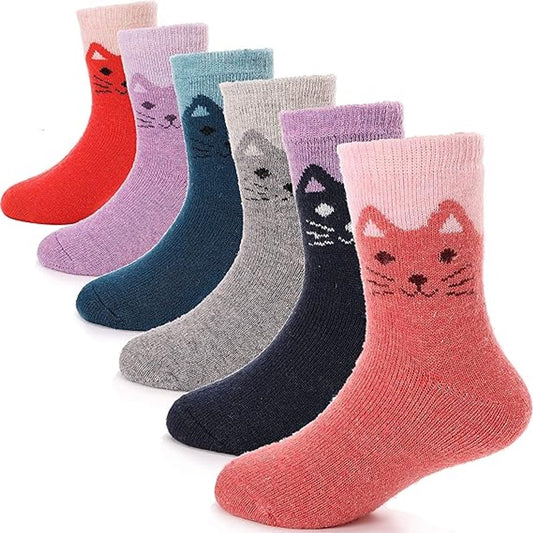 Kids' hiking socks - suitable for toddlers, boys and girls - warm and thick - mid-calf boot socks - V1188-MS101-00844-1