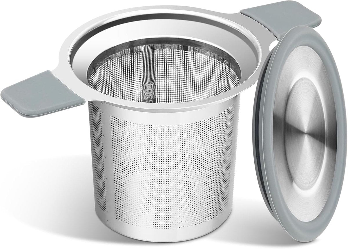 Tea infuser strainers - Stainless steel loose tea strainer with heat-resistant double handles - Extra fine V1188-MS101-00859-1