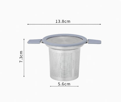 Tea infuser strainers - Stainless steel loose tea strainer with heat-resistant double handles - Extra fine V1188-MS101-00859-1