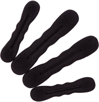Magic Foam Mushrooms 4-piece - Black, for hairstyles (2 small/2 large) V1188-MS101-00862-1