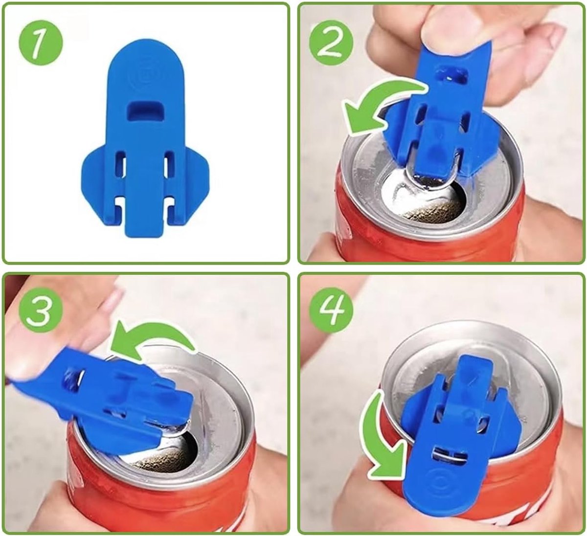 12-piece Getrankedosenoffner-Set - from Plastic - supplied for Cola, Beer, Fresh Drinks, Lemonade usw., V1188-MS101-00869-1