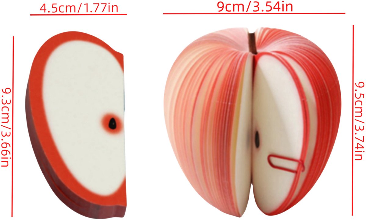 Sticky Notes - Fruit-Shaped 3D Non-Stick Notes - Fun DIY Memo Pads - Creative Practical Three-Dimensional V1188-MS101-00870-1