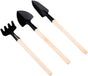 3-piece mini garden tool set - for pots and plants - Wooden handle design - Shovel, rake, and soil shovel - V1188-MS101-00875-1