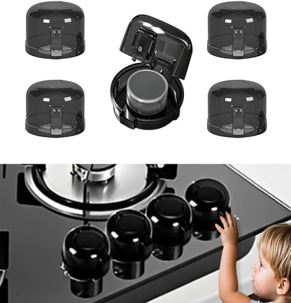 Child-safe Stove Knob 5-pack - With lock, universal, black V1188-MS101-00879-1