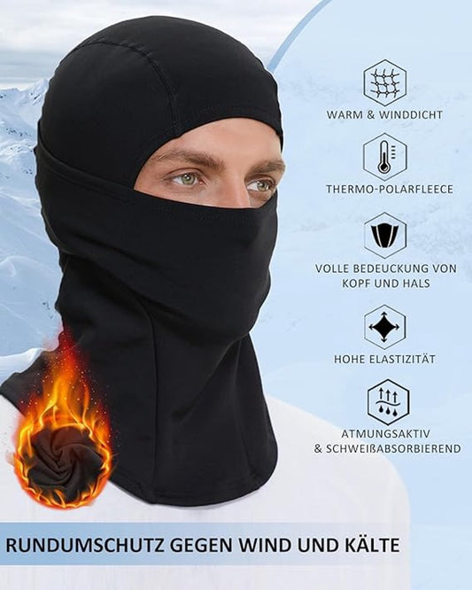 Face mask - Winter Sturmhaube Fahrrad Motorrad Ski Schlauchschal (Unisex) Black V1188-MS101-00889-1
