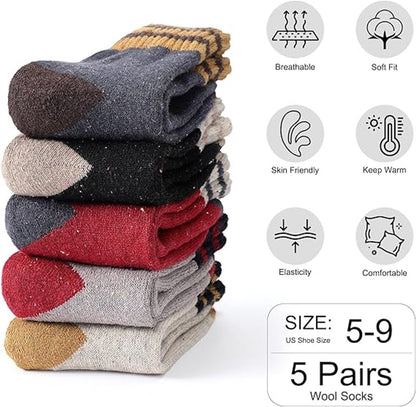 Thermal socks - Soft, thick, warm - Vintage knit - Casual socks V1188-MS101-00904-1