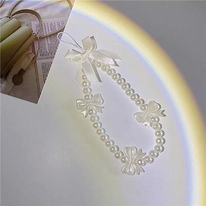 Phone pendant - cute phone chain - aesthetic heart-shaped pearl cord ornament V1188-MS101-00921-1