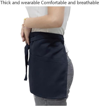 Bistro Aprons 3-piece - Black, semi-short, for waiter/waitress V1188-MS101-00925-1