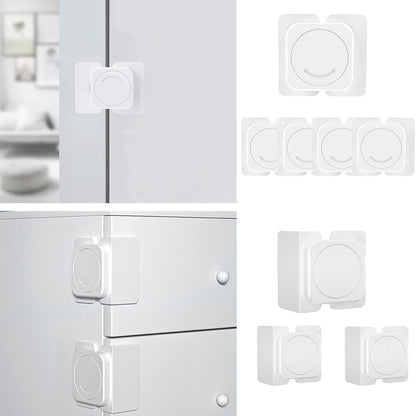 Child-safe cabinet locks - Child-safe locks for drawers and refrigerators - 3 easy-to-install units - 4 flush V1188-MS101-00932-1