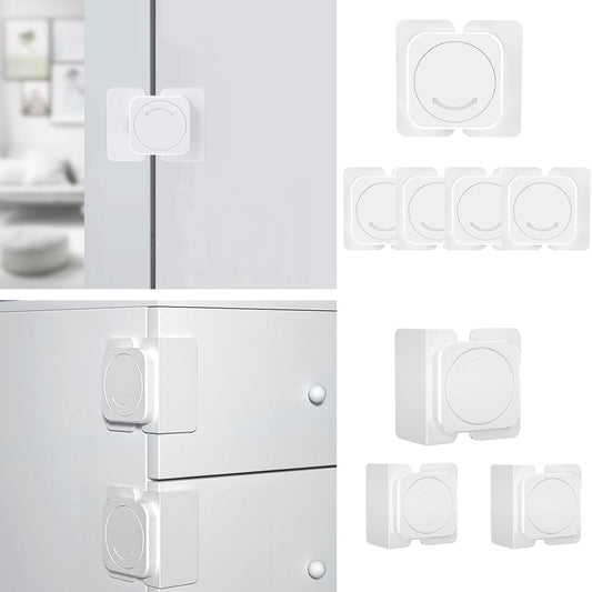 Child-safe cabinet locks - Child-safe locks for drawers and refrigerators - 3 easy-to-install units - 4 flush V1188-MS101-00932-1
